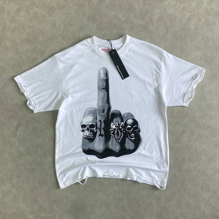 Ummar White Oversized Graphic T-Shirt