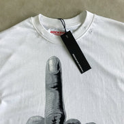 Ummar White Oversized Graphic T-Shirt