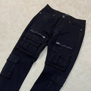 MID-RISE SLIM-FIT CARGO JEANS