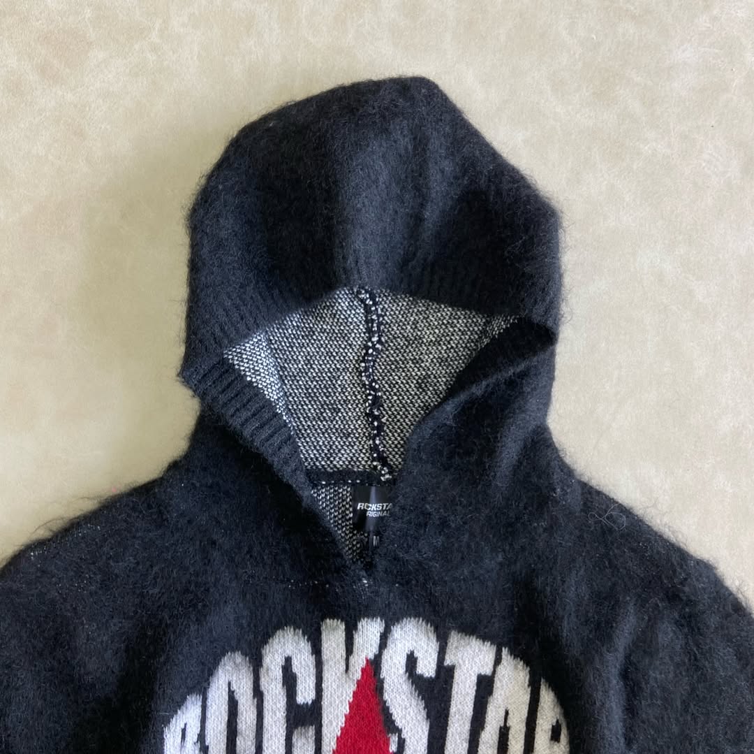 Nasheaka Black Graphic Hoodie