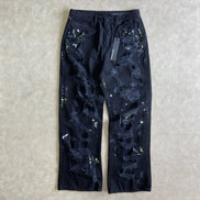 Painted Ripped Baggy Pants