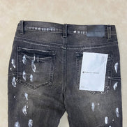 Purple Brand Light Indigo Paint Blowout Jeans