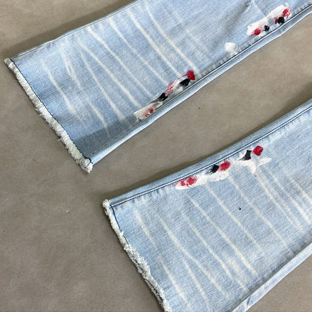 Painted Flared Jeans