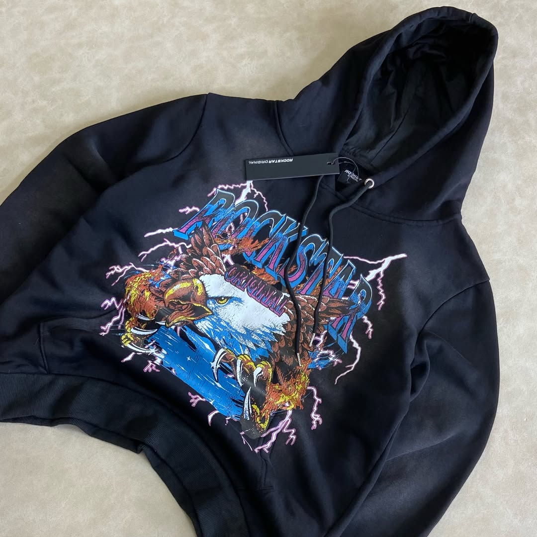 Darken Black Graphic Hoodie