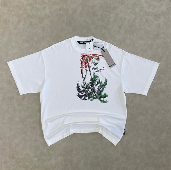 Palm Angels UPSIDE DOWN PALM-PRINT T- SHIRT