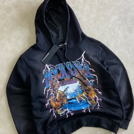 Darken Black Graphic Hoodie