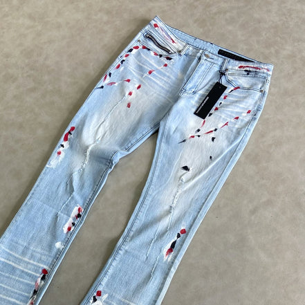 Painted Flared Jeans