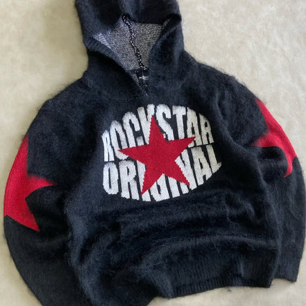 Nasheaka Black Graphic Hoodie