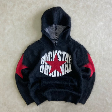 Nasheaka Black Graphic Hoodie