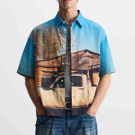 Zara Shirt With Photographic Print