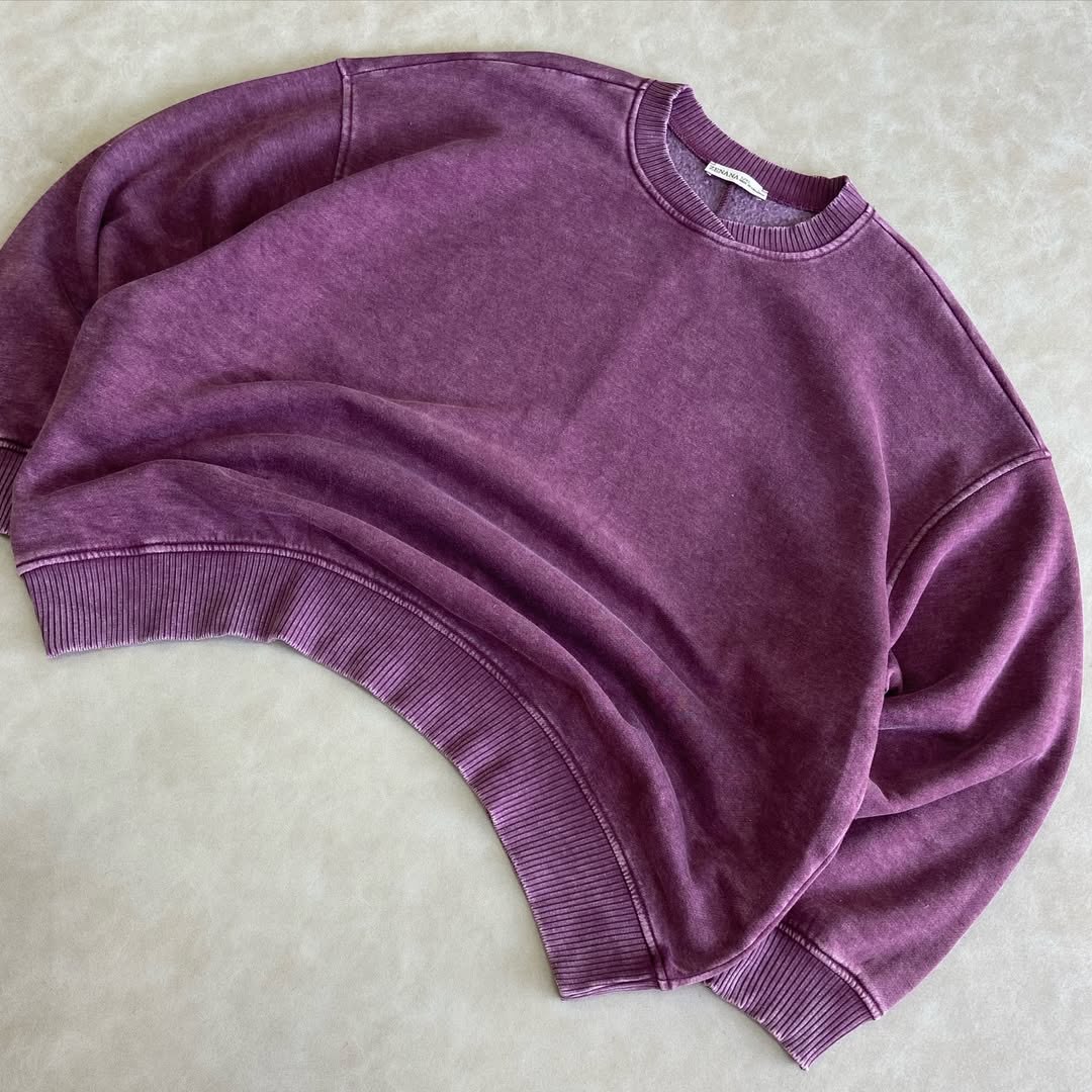 Washed Purple Long-Sleeved Shirt