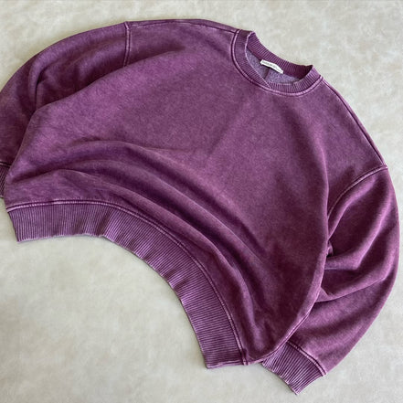 Washed Purple Long-Sleeved Shirt