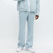 Stacked Slim Flare Textured Frayed