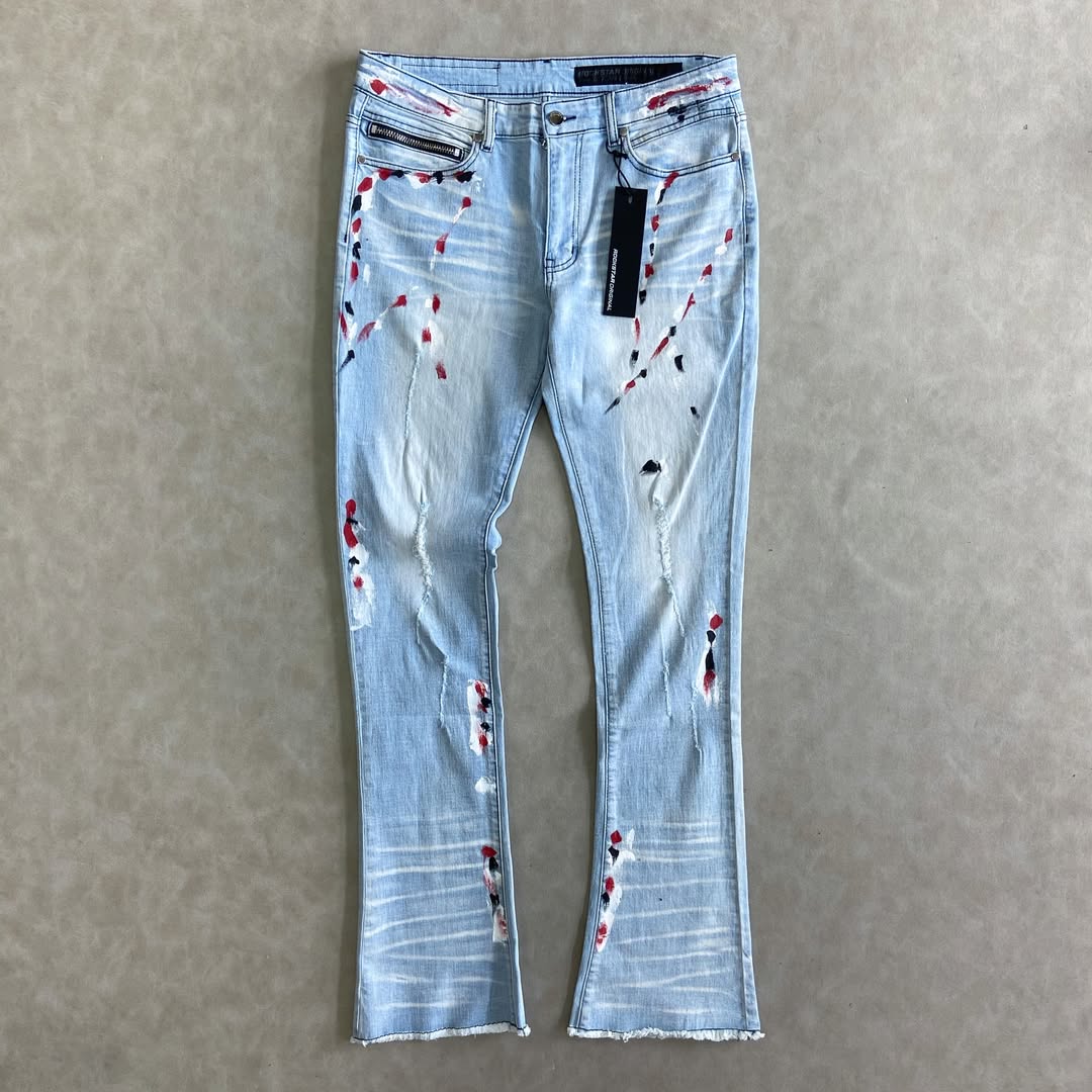 Painted Flared Jeans