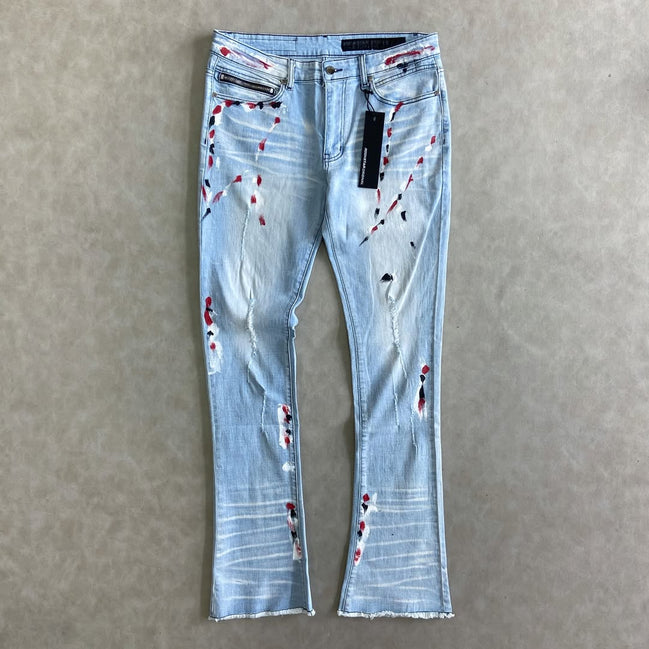 Painted Flared Jeans