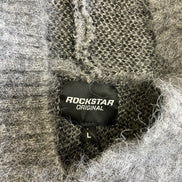 Nasheaka Grey Graphic Knit Hoodie