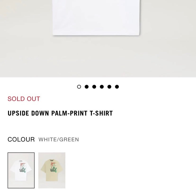 Palm Angels UPSIDE DOWN PALM-PRINT T- SHIRT