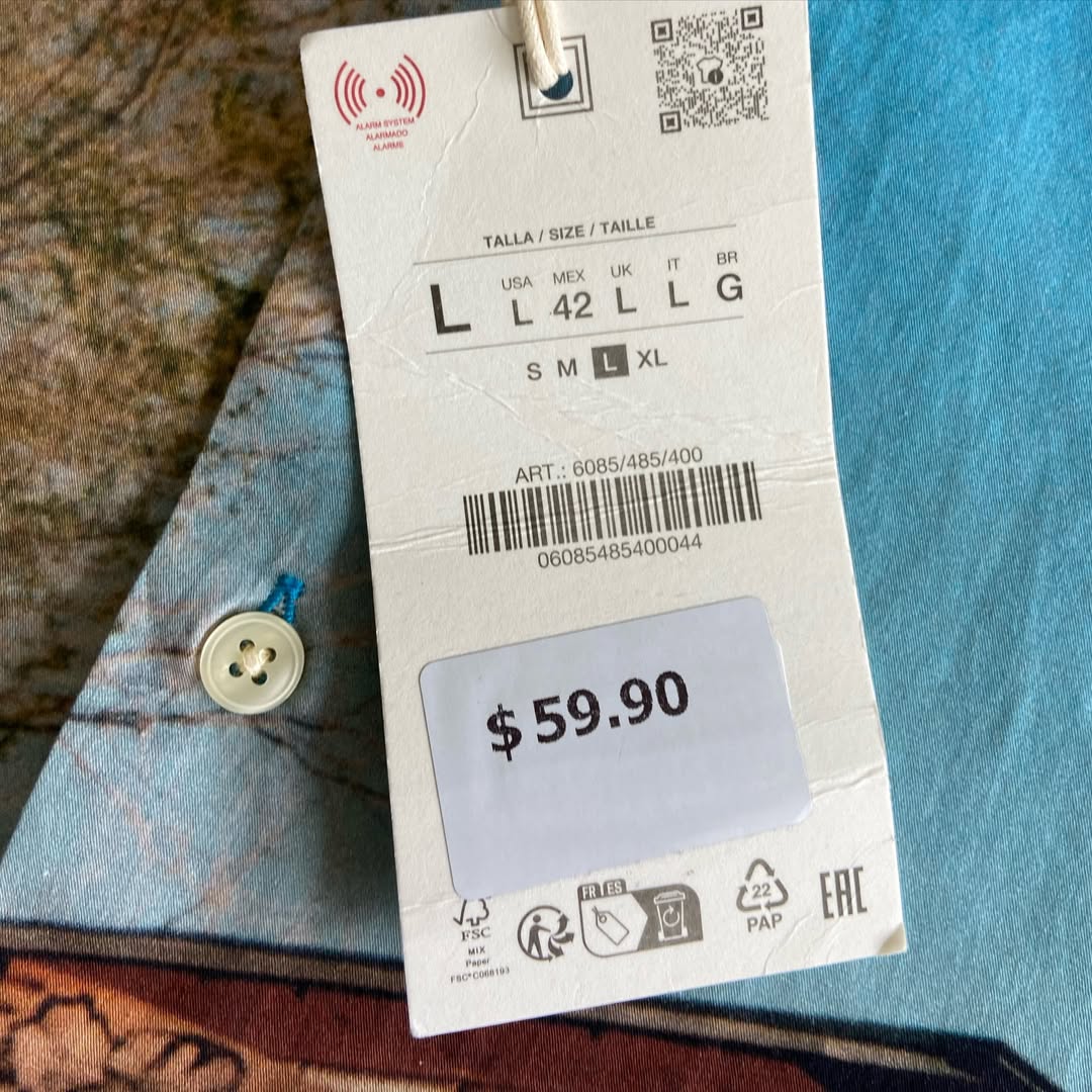 Zara Shirt With Photographic Print