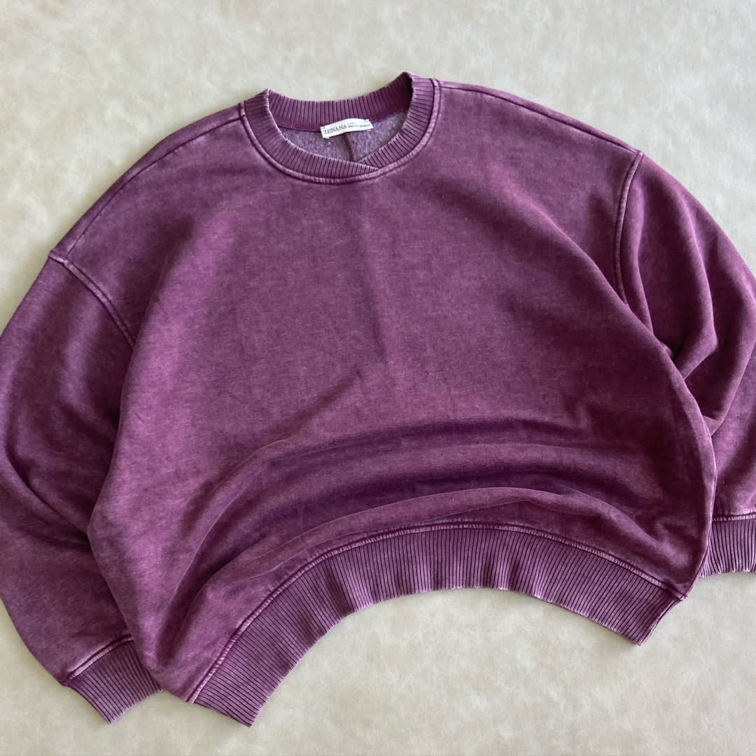 Washed Purple Long-Sleeved Shirt