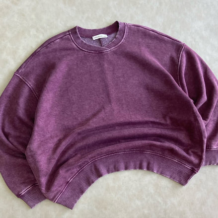 Washed Purple Long-Sleeved Shirt