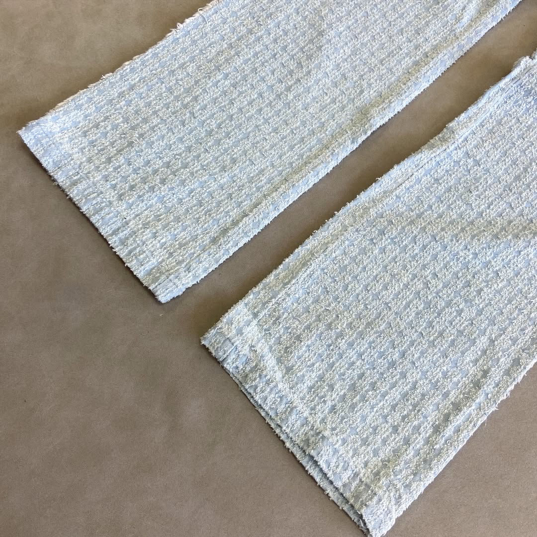 Stacked Slim Flare Textured Frayed
