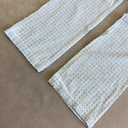 Stacked Slim Flare Textured Frayed