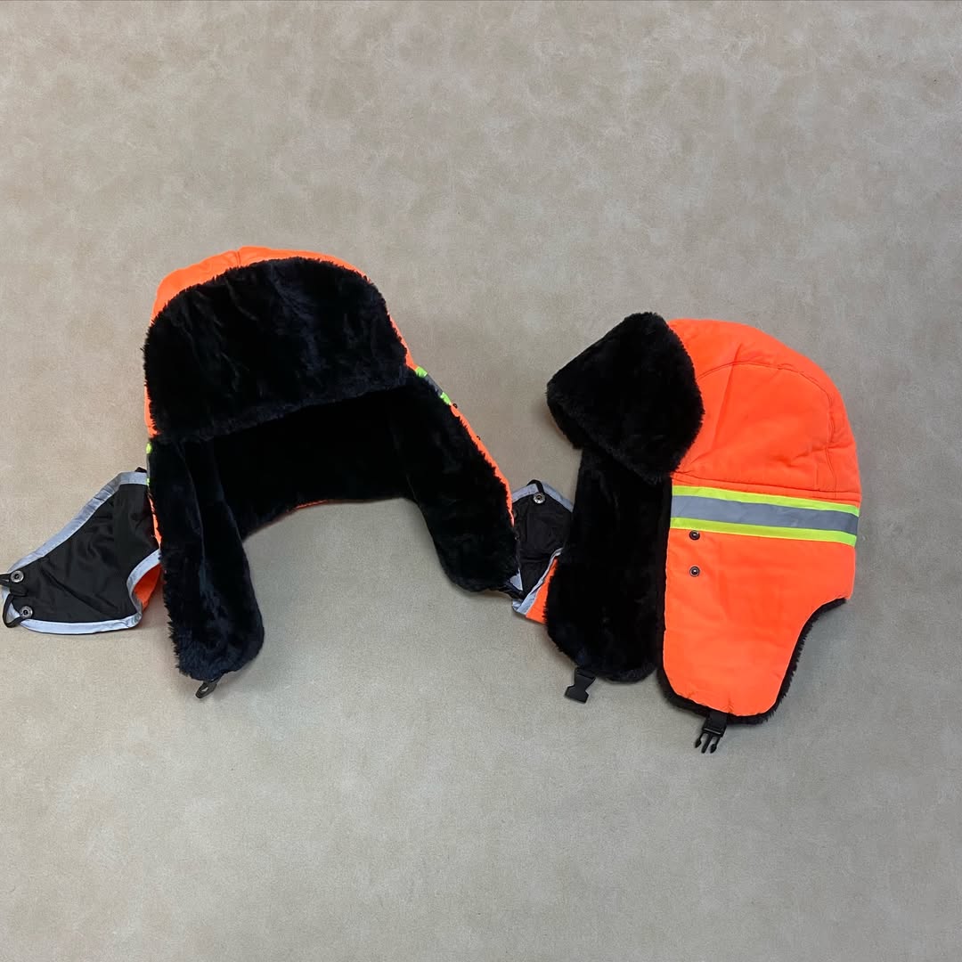 Blaze Orange Trapper Hat