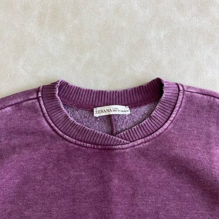 Washed Purple Long-Sleeved Shirt