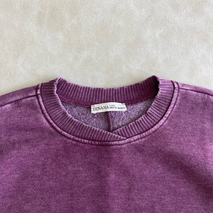 Washed Purple Long-Sleeved Shirt