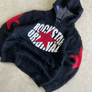 Nasheaka Black Graphic Hoodie