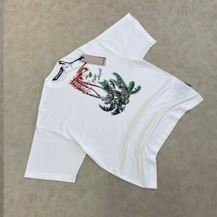 Palm Angels UPSIDE DOWN PALM-PRINT T- SHIRT