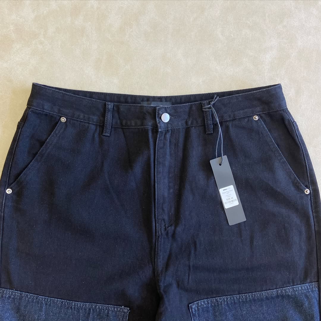Baggy Raw Panel Jean