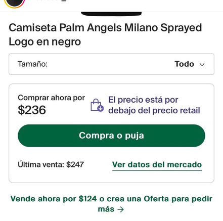 Palm Angels MILANO SPRAYED T-SHIRT
