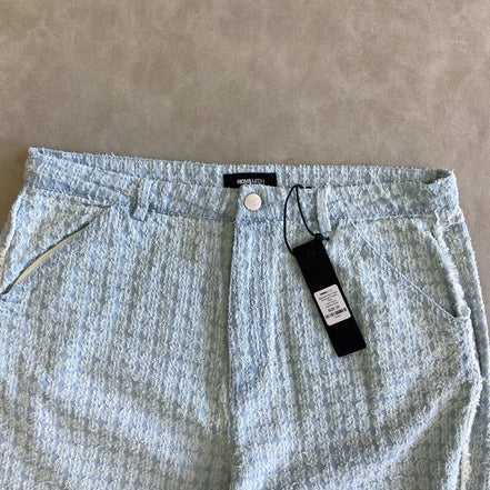 Stacked Slim Flare Textured Frayed