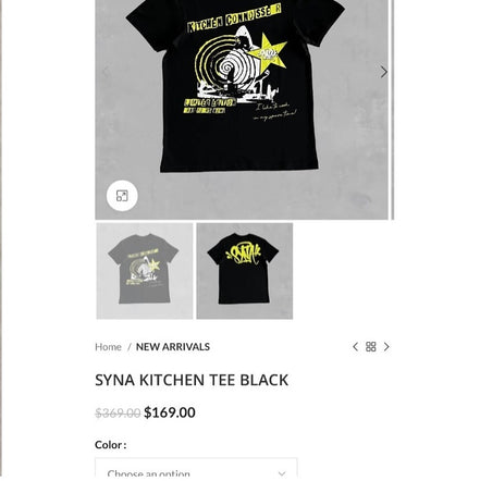 SYNA KITCHEN BLACK T-Shirt