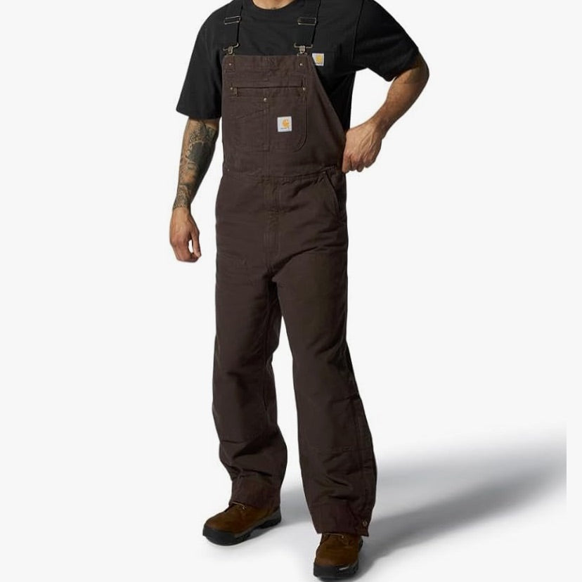 Carhartt Loose Fit Washed Duck Insulated Bib Overall