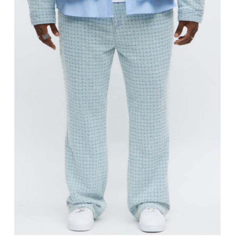 Stacked Slim Flare Textured Frayed