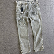 3D Pocket Slim Convertible Snap Flare Jeans