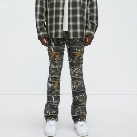 All Around Fray Stacked Skinny Flare Pants