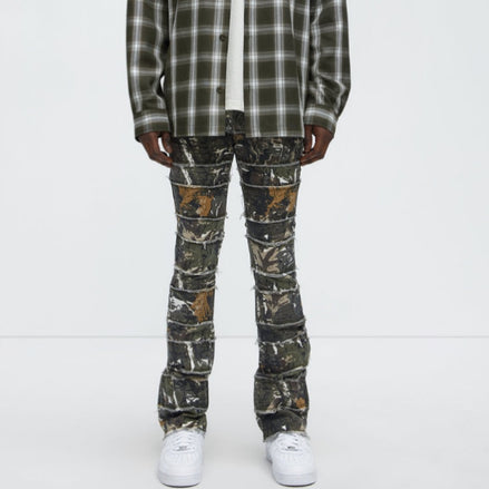 All Around Fray Stacked Skinny Flare Pants