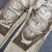 Fall Black Distressed Carpenter Baggy Denim Pants