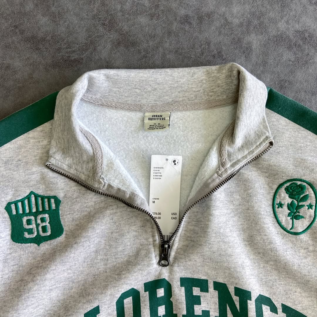 Florence Graphic Half Zip Pullover Sweatshirt
