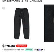 FEAR OF GOD ESSENTIALS SWEATPANTS (STRETCH LIMO)
