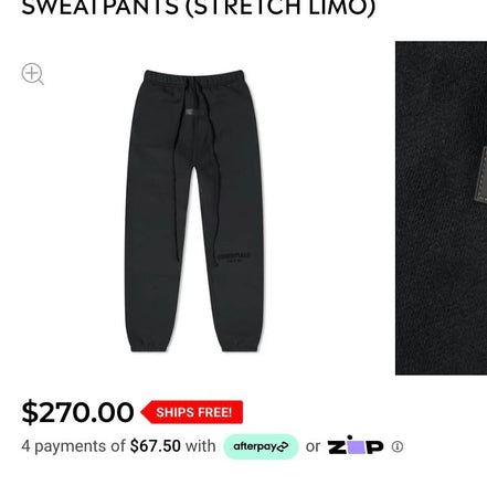 FEAR OF GOD ESSENTIALS SWEATPANTS (STRETCH LIMO)