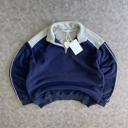 Aelfric Eden Color Blocking Quarter-Zip Sweat