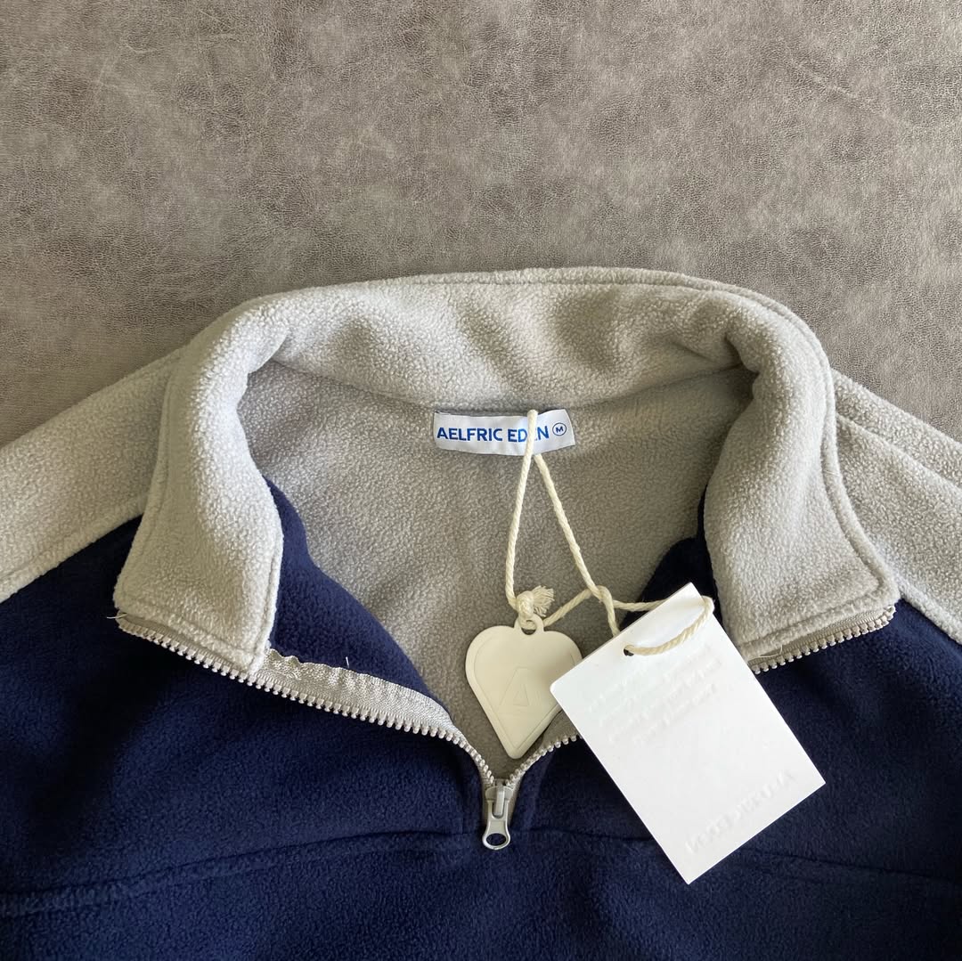 Aelfric Eden Color Blocking Quarter-Zip Sweat
