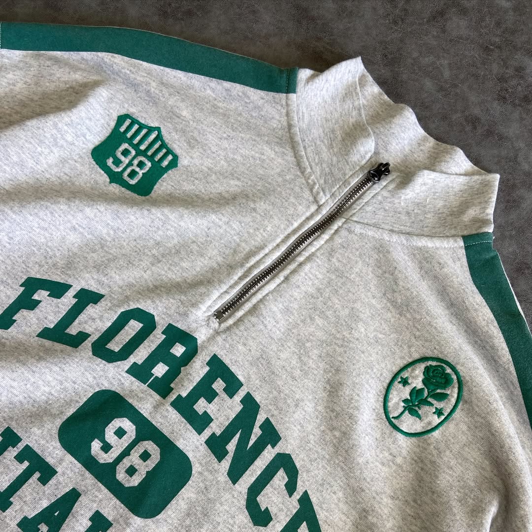 Florence Graphic Half Zip Pullover Sweatshirt