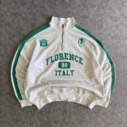 Florence Graphic Half Zip Pullover Sweatshirt