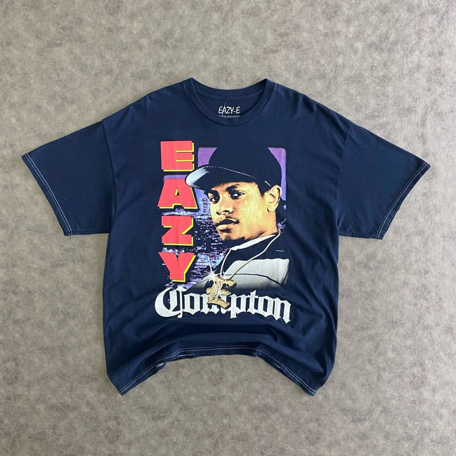 Eazy E and Compton Boxy Short Sleeve Shirt