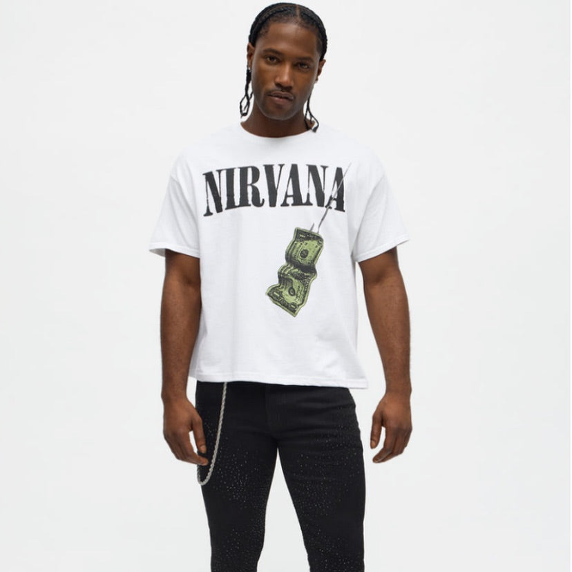 Nirvana Smells Like Teen Spirit Boxy Short Sleeve Shirt